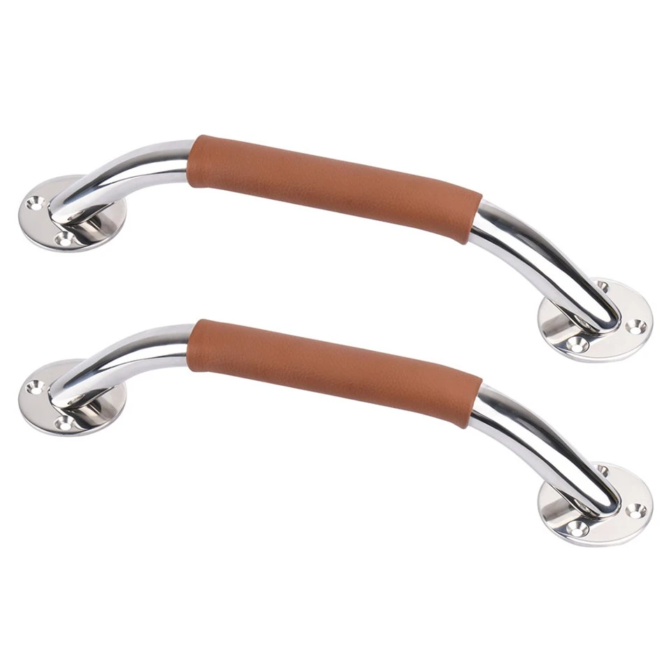 Pegangan Tangan Stainless Steel Dengan Kulit